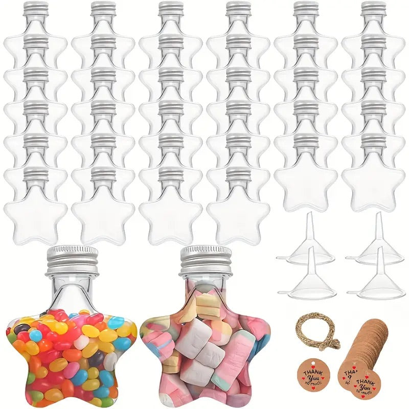 Star Jars- Clear, 3 inch (ornaments and charms too!)