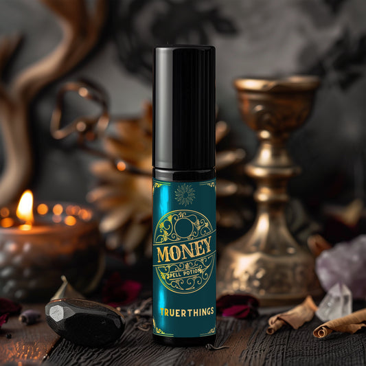 Money Potion- Prosperity Spell Pheromones Perfume Oil to Attract Wealth Manifestation Abundance Get Rich Wicca Cologne Roll-On Alcohol-free