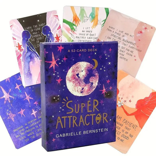 Oracle Cards Spiritual Gift, "Super Attract" Love Manifestation Spell Tarot Card Deck Game Friend Positive Energy Meditation Decor Celestial