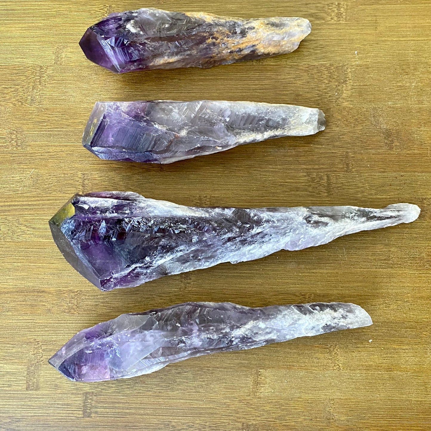 Dragons Tooth Amethyst Crystals, Raw Bahia Amethyst Root, Bahia Brazil Natural Raw Amethyst Wand Scepter Aura Cleansing Crown Chakra Healing