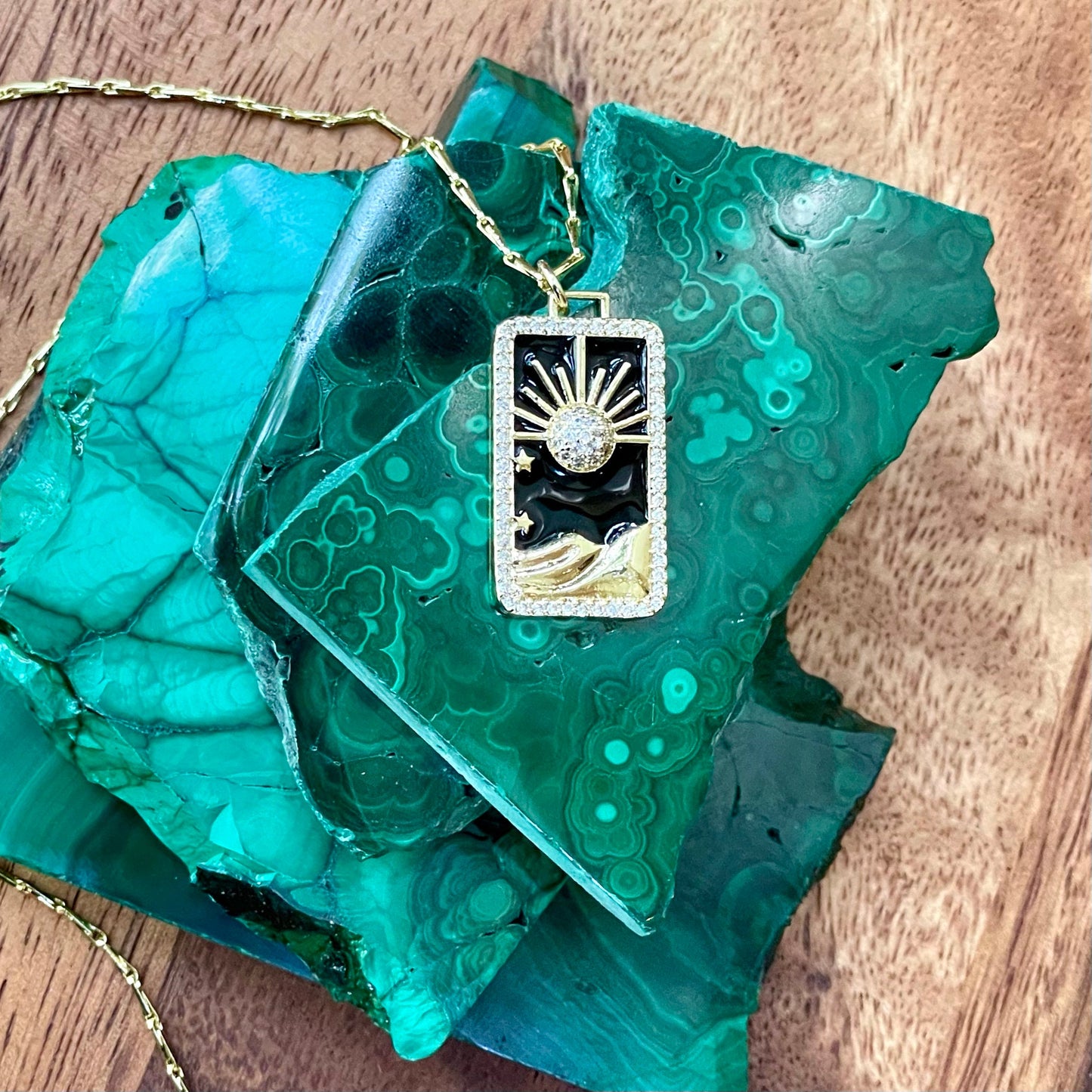 Gold Sun Necklace, Tarot Card Necklace The Sun, Tarot Necklace Protection Amulet, Graduate Religious Gift for Her, Stars Sun Burst sunrise