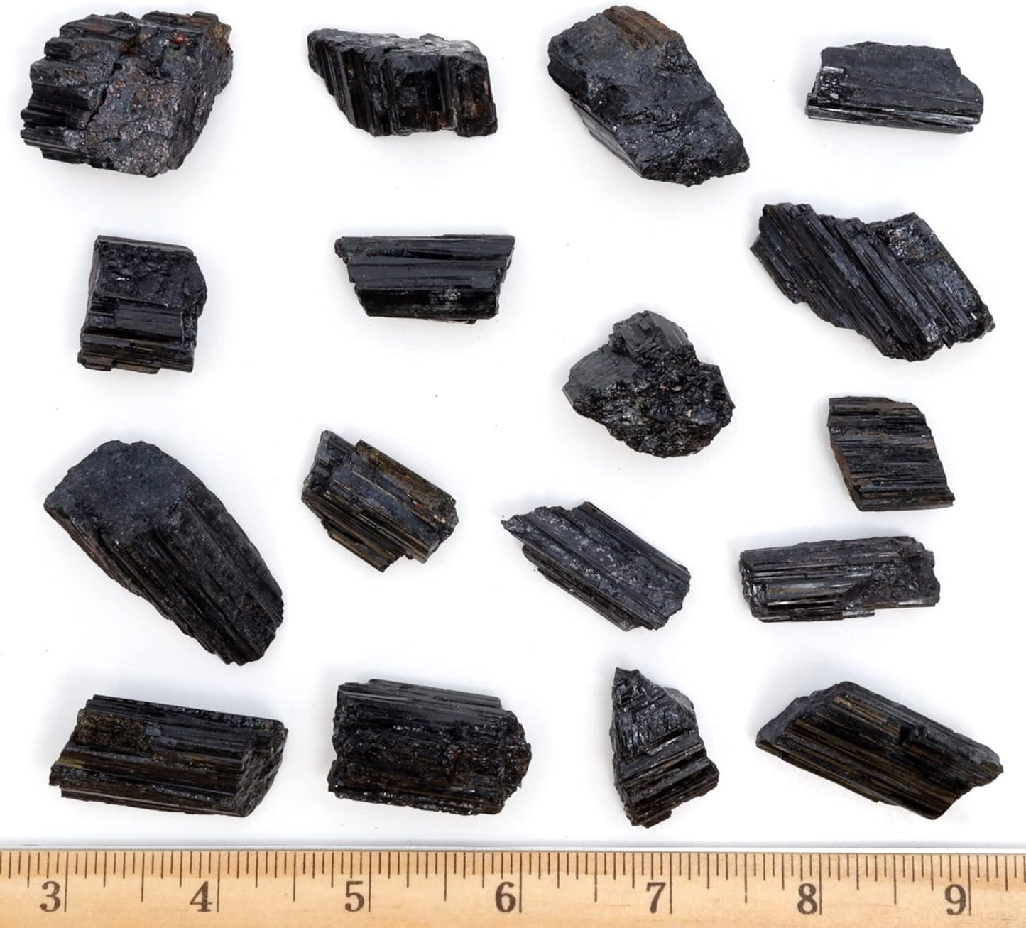 rough black tourmaline crystals, raw, natural for grounding and protection- root chakra