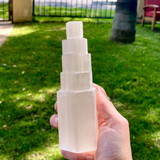 Selenite Crystal Cleansing Towers, Gypsum Crystal Charging Selenite Lamps, Moon Light Pillars, Room Purifying, Heal Negative Energy, Reiki