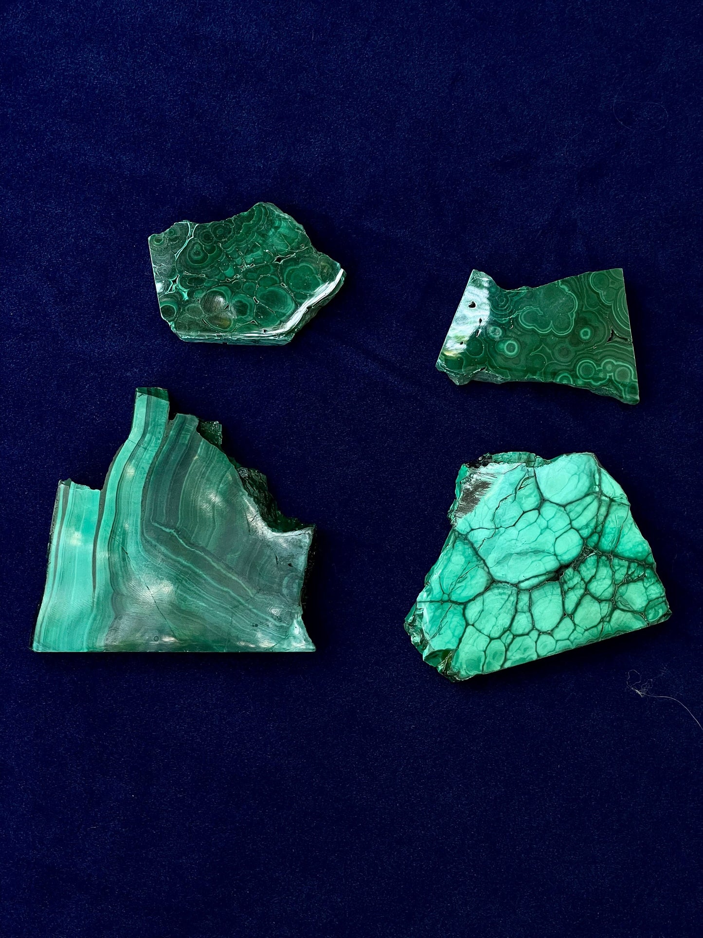 Malachite Slabs, Raw Slice Malachite, Green Crystal Protection Travel Stone Wealth Luck Health