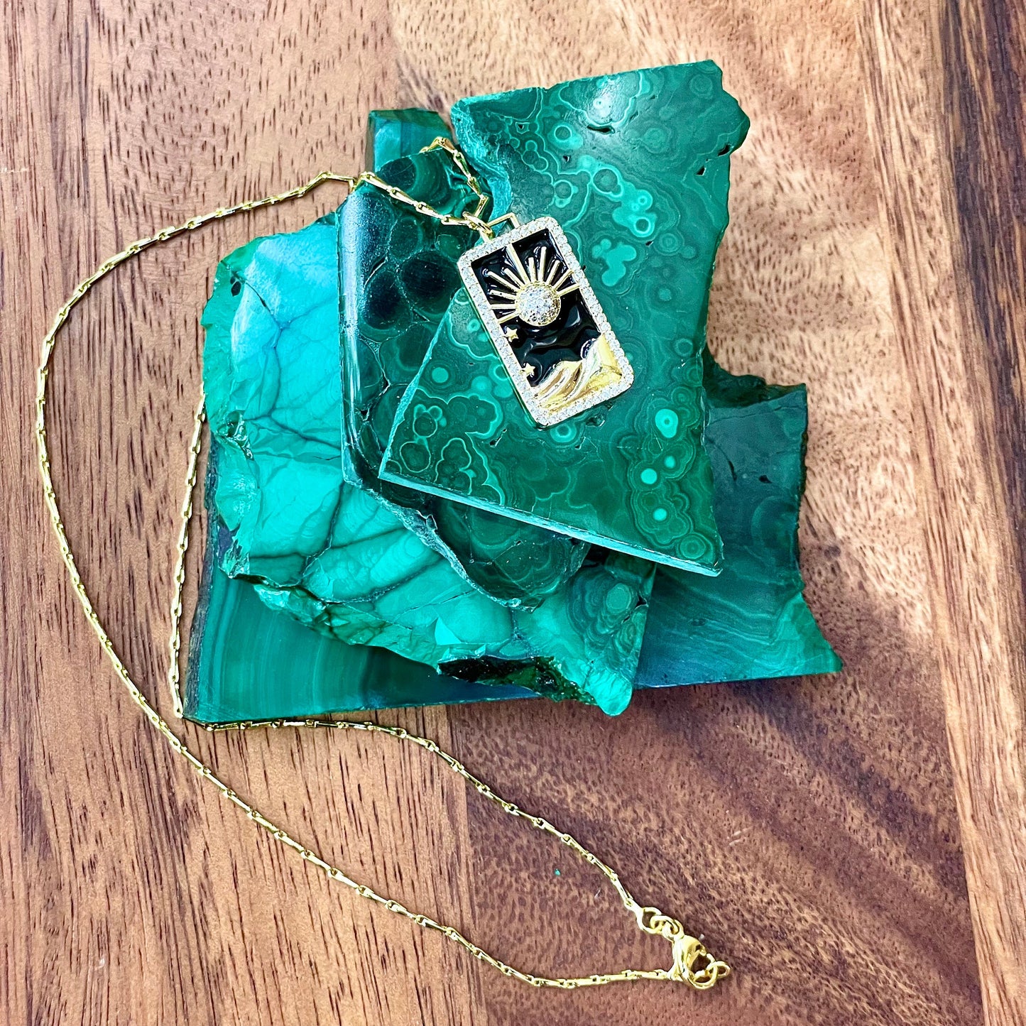 Gold Sun Necklace, Tarot Card Necklace The Sun, Tarot Necklace Protection Amulet, Graduate Religious Gift for Her, Stars Sun Burst sunrise