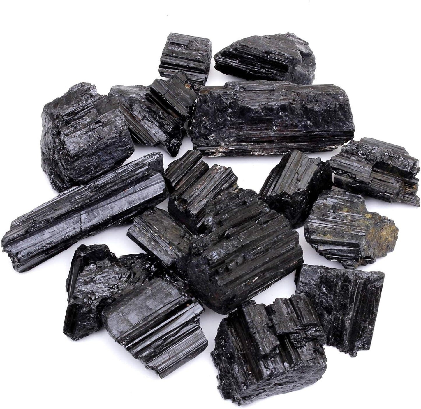 rough black tourmaline crystals, raw, natural for grounding and protection- root chakra