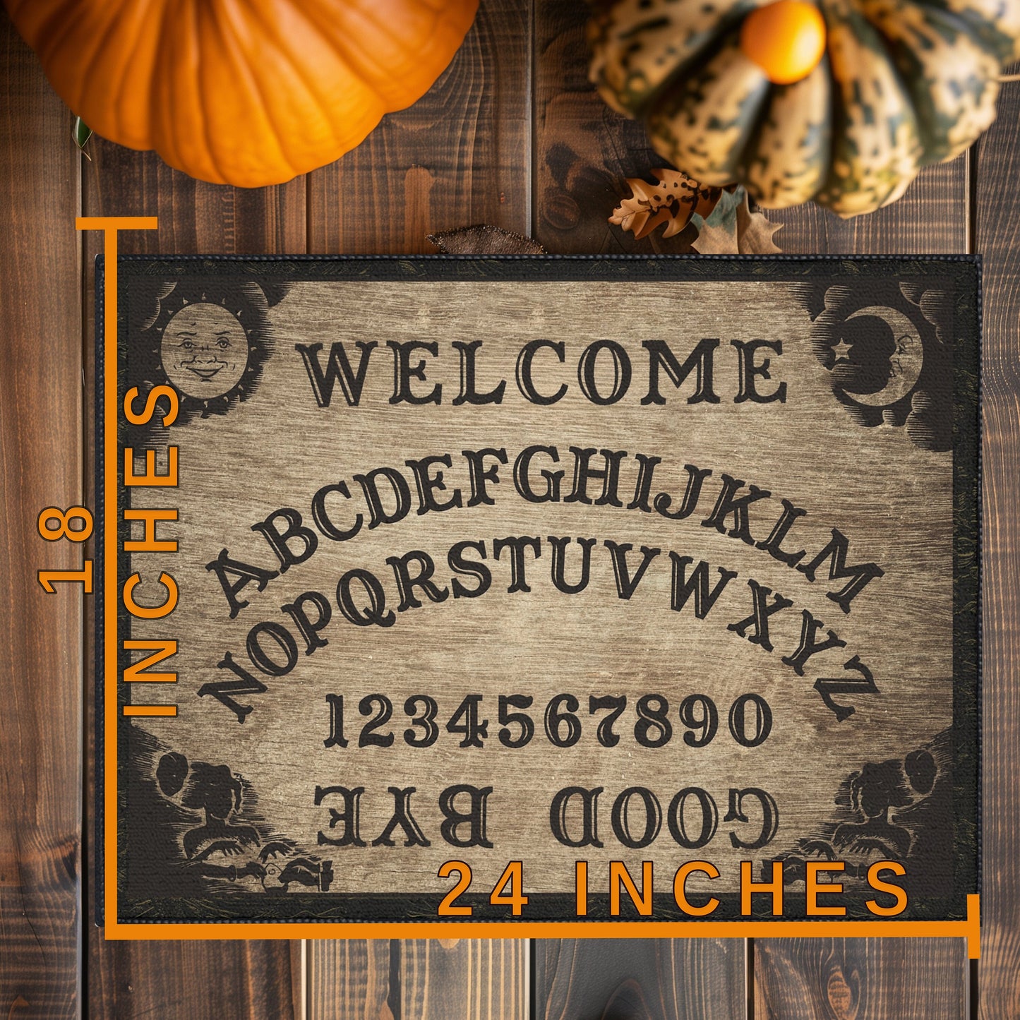 Halloween Doormat Gothic Rug Witchy Decor Halloween Front Door Decorations Oracle Board Spooky