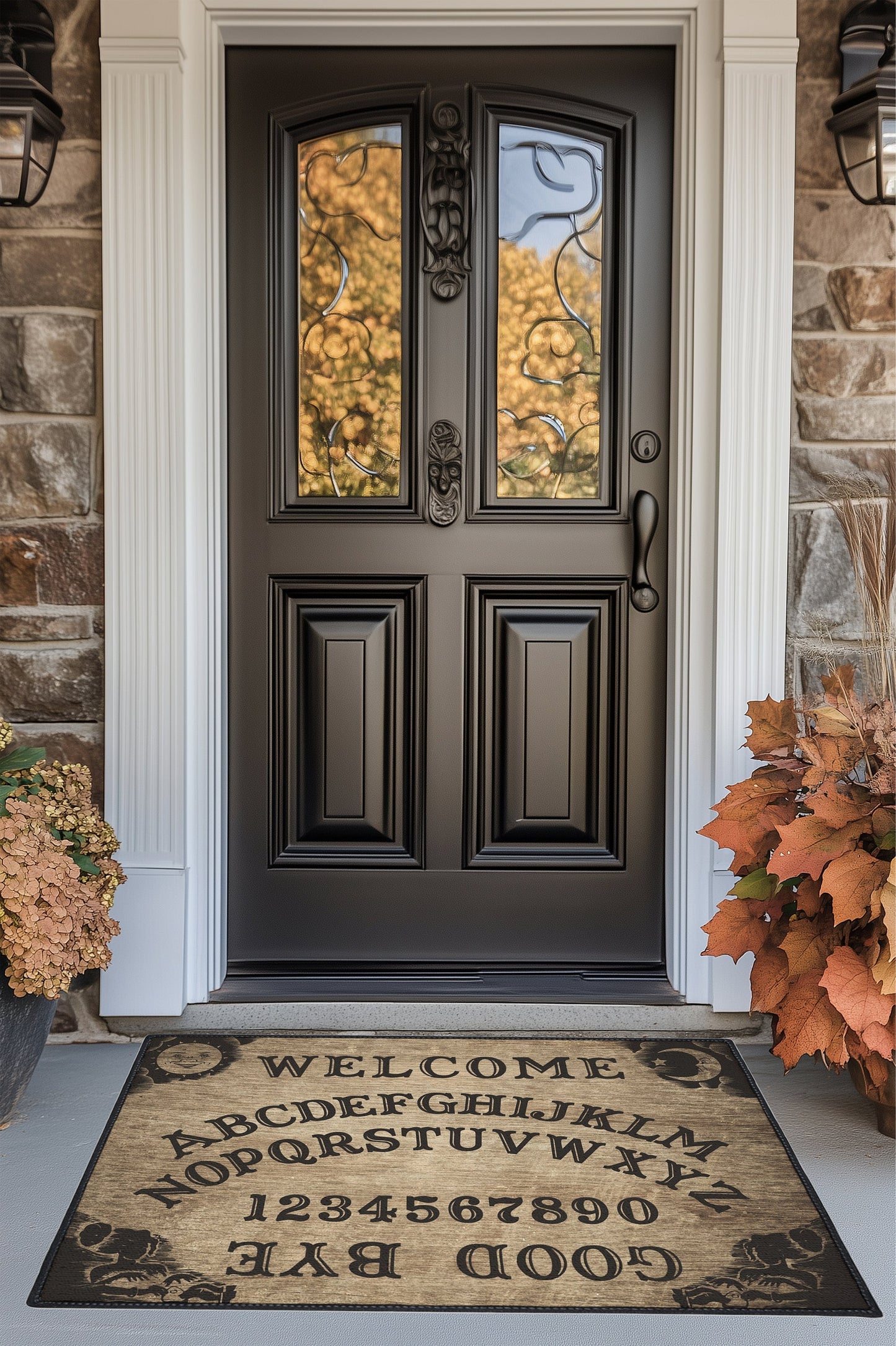 Halloween Doormat Gothic Rug Witchy Decor Halloween Front Door Decorations Oracle Board Spooky